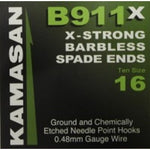 Kamasan B911 Spade End Barbless X Strong Hooks