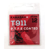 Kamasan T911 PTFE Coated Eyed Barbless Hooks