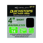 KORUM 4" BARBLESS HAIR RIGS WITH QUICKSTOPS