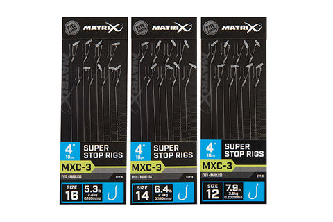 Matrix MXC-3 Super Stop Rigs Eyed Barbless (4" 10cm)
