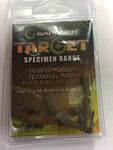 GARDNER TARGET MIXED PACK SIZE 12 KWIK LOK SWIVELS AND XL BUFFER BEAD NATURAL BROWN