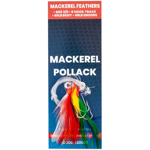 Sonik 6 Hook Mackerel Feathers Size 3/0